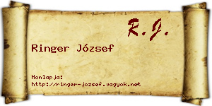 Ringer József névjegykártya
